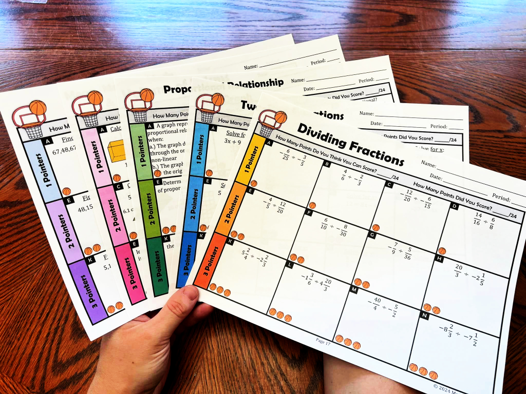 7th Grade Math Practice&nbsp;Worksheets